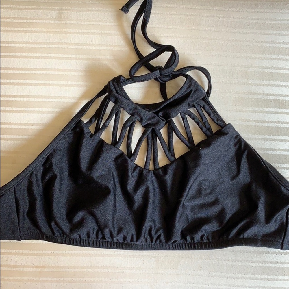 XHILARATION | Black Bikini Top